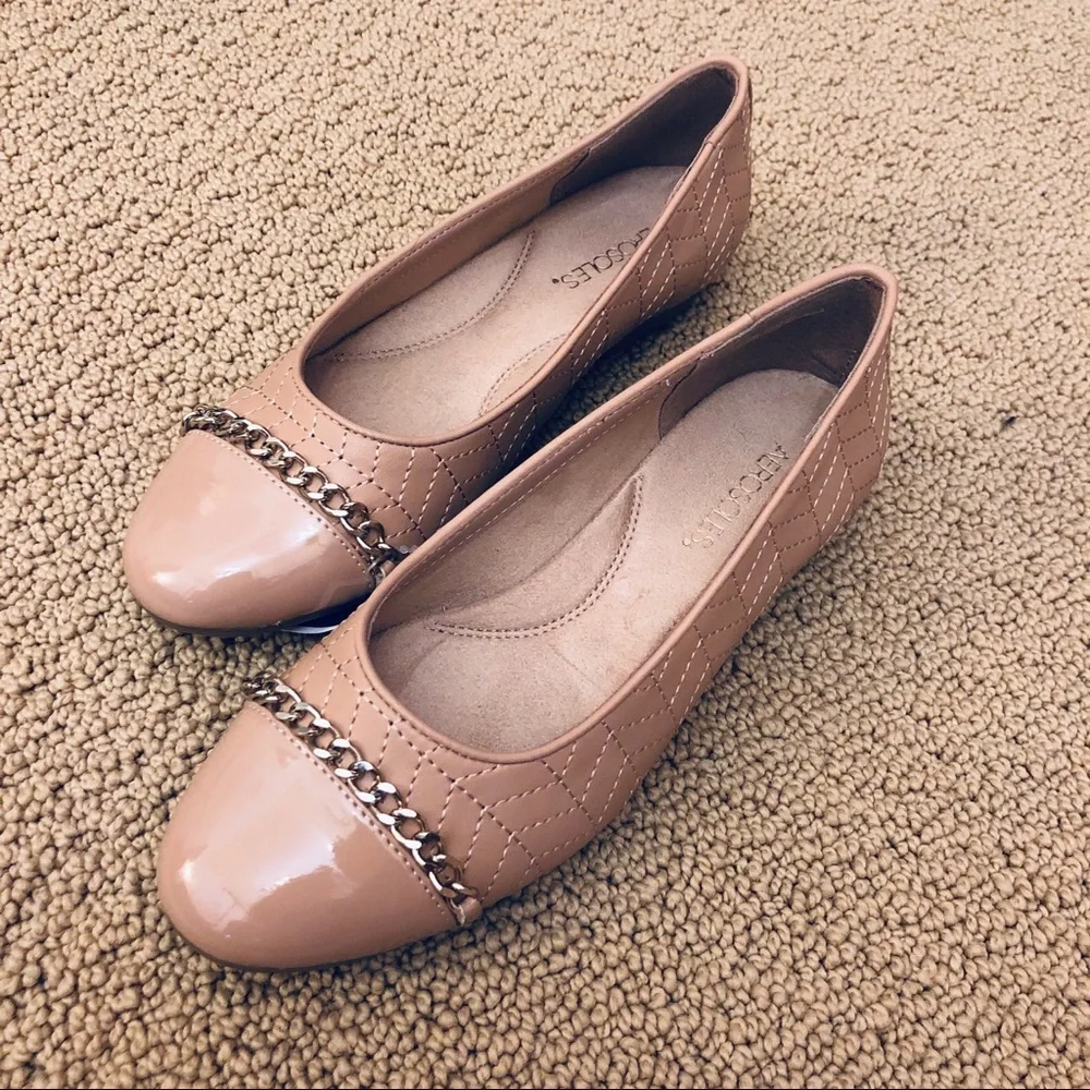 NIB Aerosoles Nude Cap-toe Women’s Ballet Flats Size 7.5 - Picture 1 of 2